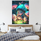 魔法小妖精や小人モーメント キャンバスプリント (インサイチュ (寝室))