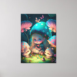 魔法小妖精や小人モーメント キャンバスプリント