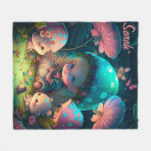 魔法小妖精や小人モーメント フリースブランケット (正面(横))