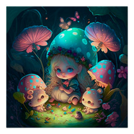 魔法小妖精や小人モーメント ポスター