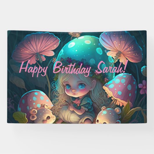 魔法小妖精や小人モーメント 横断幕 (横)