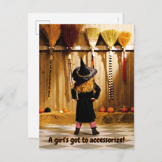 魔法少女とほうき選び インビテーションポストカード (正面/裏面)