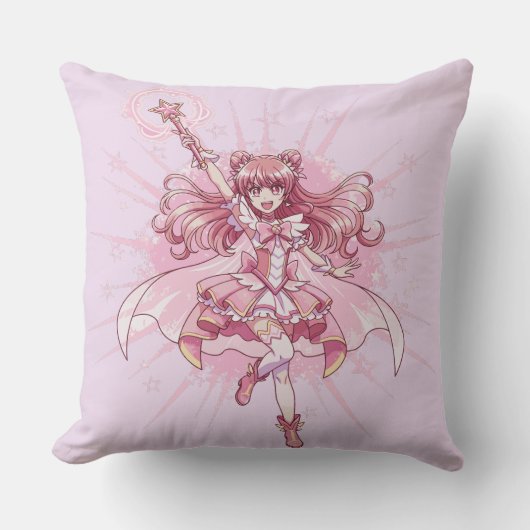 魔法少女アニメの変身 クッション (正面)