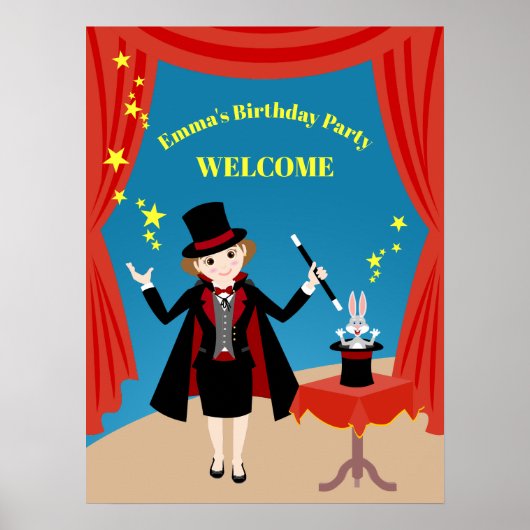 魔法少女ショー 誕生日パーティー ポスター (正面)