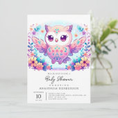 魔法少女フクロウ赤ちゃんシャワー 招待状 (スタンド正面)