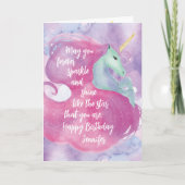 魔法少女ユニコーン誕生日カード カード (正面)