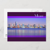 魔法市の夜明け：フロリダ州マイアミ ポストカード (正面/裏面)