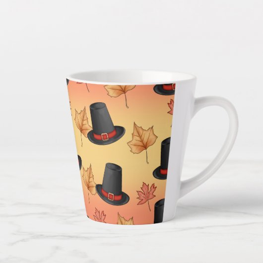 魔法帽子と紅葉 カフェラテマグ (右)