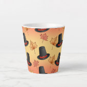 魔法帽子と紅葉 カフェラテマグ (正面)