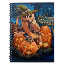 魔法帽子のフクロウとカボチャの仲間