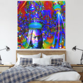 魔法帽子 キャンバスプリント (インサイチュ (寝室))