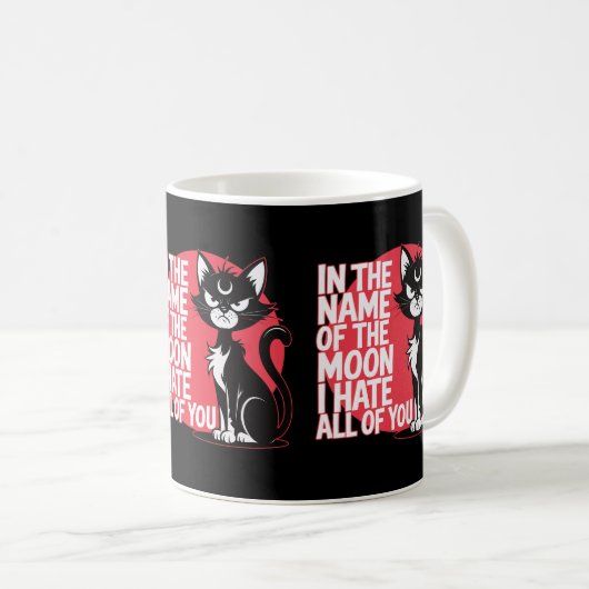 魔法怒の不機嫌な猫の飼い主ねこママ&パパ コーヒーマグカップ (正面右)