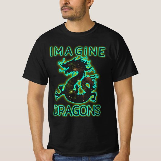 魔法想像的な神話のファンタジードラゴンEncha Tシャツ (正面)