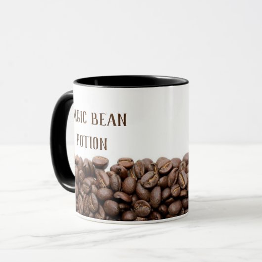 魔法愛好家のためのコーヒー豆ポーションおもしろい マグカップ (正面左)