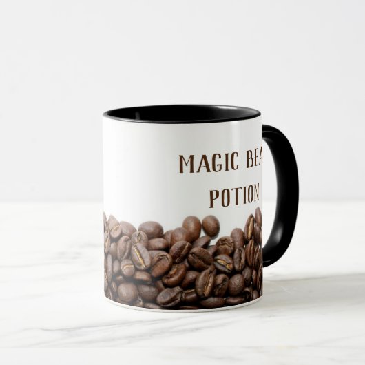 魔法愛好家のためのコーヒー豆ポーションおもしろい マグカップ (正面右)