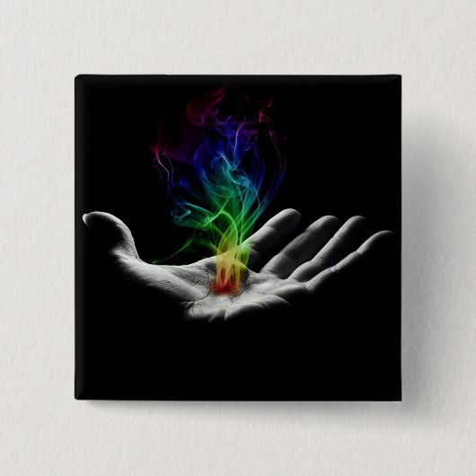 魔法手ボタン 缶バッジ (正面)