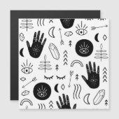 魔法手、月、民族柄。 (正面/裏面)