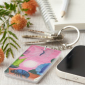 魔法昆虫蝶の変態イラストレーション キーホルダー (正面右)