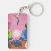 魔法昆虫蝶の変態イラストレーション キーホルダー (裏面)