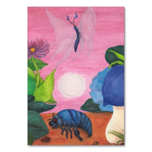 魔法昆虫蝶の変態イラストレーション テーブルナンバー (正面)