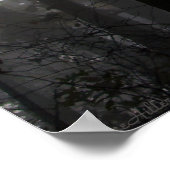 魔法時間の木々の間の霧と光のダンス ポスター (角)