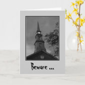 「魔法時間」の挨拶状用心して下さい カード (黄色い花)