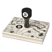 魔法暗号化ビットコイン(QRパブリックアドレスの追加) ラバースタンプ (スタンプ)