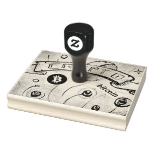 魔法暗号化ビットコイン（QRパブリックアドレスの追加） ラバースタンプ