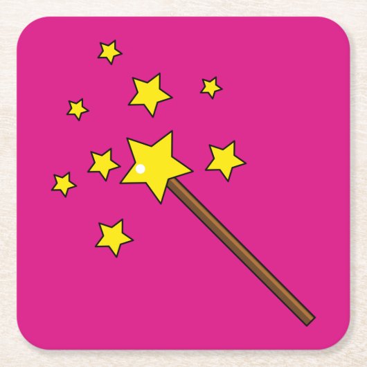 魔法杖 スクエアペーパーコースター (正面)