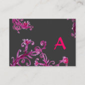 魔法果実モノグラムグレーパープルピンク白 名刺 (裏面)