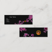 魔法果実モノグラムパープルピンク黒オレンジ スキニー名刺 (正面/裏面)