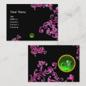 魔法果実モノグラムパープルピンク黒グリーン 名刺 (正面/裏面)
