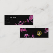 魔法果実モノグラムパープルピンク黒グレー スキニー名刺 (正面/裏面)