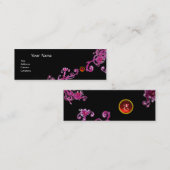 魔法果実モノグラムパープルピンク黒レッド スキニー名刺 (正面/裏面)