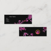 魔法果実モノグラムパープルピンク黒 スキニー名刺 (正面/裏面)