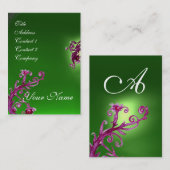 魔法果実モノグラムパープルレッドグリーン 名刺 (正面/裏面)