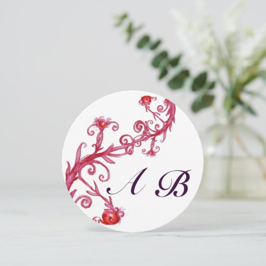 魔法果実，モノグラム赤紫 案内状 (スタンド正面)