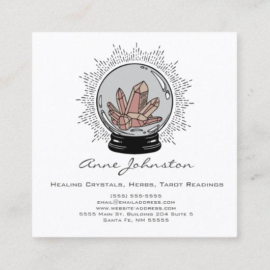 魔法水晶玉正方形名刺 スクエア名刺 (裏面)