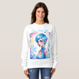 魔法氷小妖精や小人雪の森凍ってい童話 スウェットシャツ