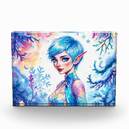 魔法氷小妖精や小人雪の森凍ってい童話 フォトブロック