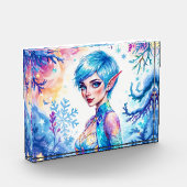 魔法氷小妖精や小人雪の森凍ってい童話 フォトブロック (左)