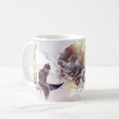 魔法猫が月を崇拝 コーヒーマグカップ (正面左)