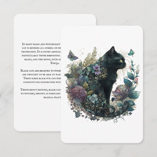 魔法猫情報カード 招待状 (正面/裏面)