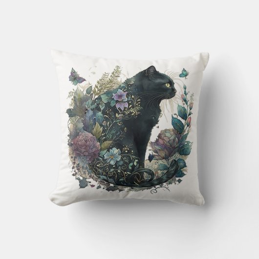 魔法猫 クッション (正面)