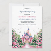 魔法王室のプリンセス蝶1st誕生日 招待状 (正面)