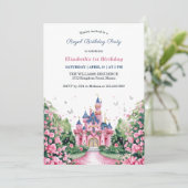 魔法王室のプリンセス蝶1st誕生日 招待状 (スタンド正面)