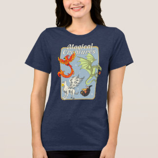 魔法生物のビンテージグラフィック トライブレンドTシャツ