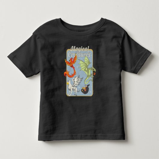 魔法生物ビンテージグラフィック トドラーTシャツ (正面)