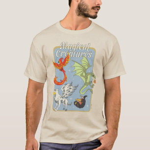 魔法生物ビンテージグラフィック Tシャツ