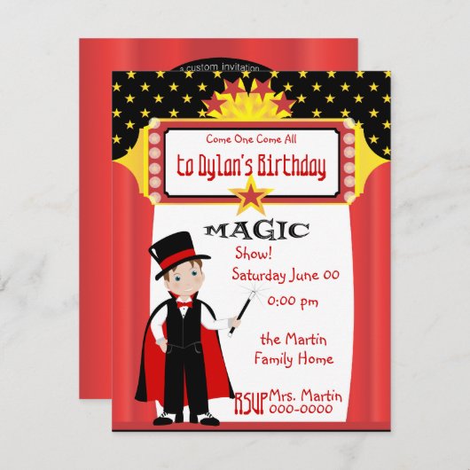 魔法番組 招待状 (正面/裏面)